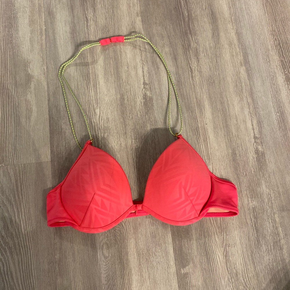 Victoria’s Secret fabulous neon pink bikini top 34b